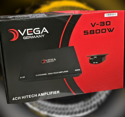 מגבר 4 ערוצים VEGA-GERMANY V30 עם בורר